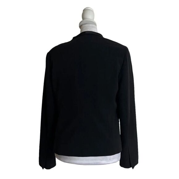 Vince Camuto Women’s Open Front Padded Shoulder Black Blazer Jacket Designer 6P - Picture 5 of 10